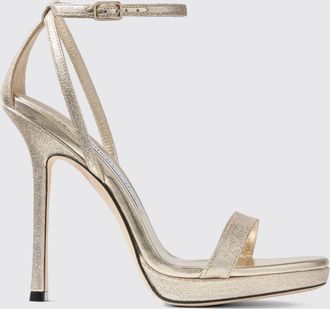 Jimmy Choo London Moza Laminated Leather High-Heeled Sandals with Ankle Strap