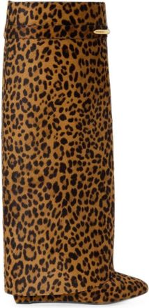 Givenchy Leopard Print Shark-pinch Boots