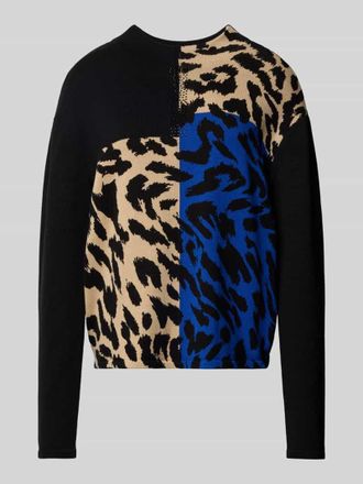 Betty Barclay Strickpullover im Allover-Look mit Stehkragen in Black, Größe 38