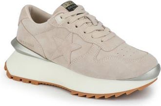 Vintage Havana Major Platform Sneaker in Stone Suede at Nordstrom, Size 8.5