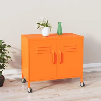 vidaXL Armario De Almacenamiento Acero Naranja 60x35x56 Cm Vidaxl