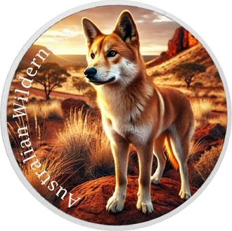 OEM Naturaleza Australiana - Outback Dingo 1 Oz Plata