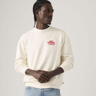 Levi's Relaxed Graphic Crewneck Sweatshirt - Mens - 2XL - White