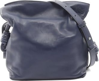 Loewe 2000s small Flamenco knot leather shoulder bag - Blue