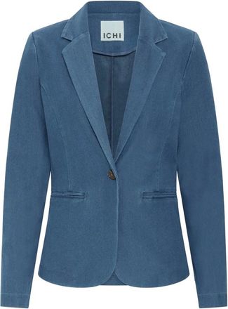 Ichi Kate Denim Blazer - - Jackets - Donna - Blu - S