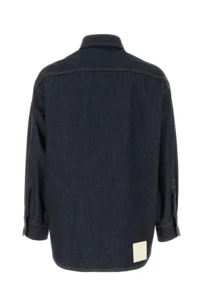 Valentino Garavani 5v0db03gaem 528 Denimscuro Exterior: Cotton Camicie Shirt