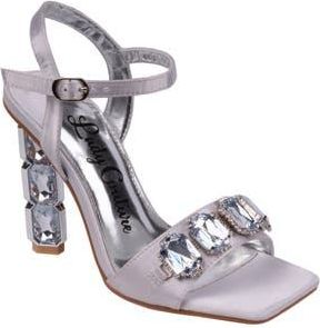 Lady Couture Rhinestone Ankle Strap Sandal in Silver at Nordstrom Rack, Size 12