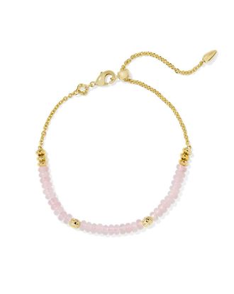 Kendra Scott Womens Deliah Delicate Chain Bracelet In Rose Quartz