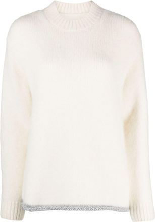 Jacquemus logo-intarsia jumper - unisex - Polyamide/Polyester/Alpaca/Wool/Elastane - L - White