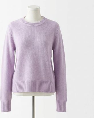 Faherty WomenS Jackson Crewneck Sweater In Ice Lilac Heather