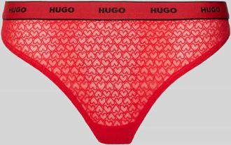 HUGO BOSS String mit Herz-Muster Modell VALENTINE THONG in Rot, Gr&ouml;&szlig;e XL