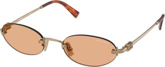 Miu Miu MUA54S 7OE90X Womens Sunglasses Brown Size 51
