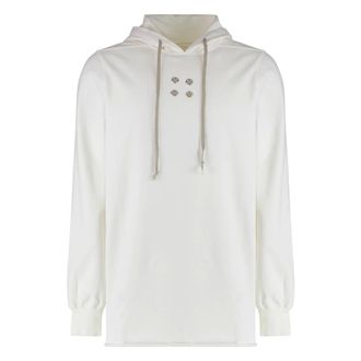 Rick Owens Hoodies, male, White, Size: 2XL Pullover Hoodie