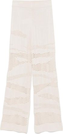 Akep Pantaloni zebrati in maglia - Toni neutri