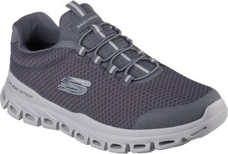 Skechers Slip-On Sneaker SKECHERS GLIDE-STEP, Herren, Gr. 47,5, grau, Textil, Schuhe Slip-On Sneaker, Trekkingschuh, Freizeitschuh, Sneaker zum Schlupfen