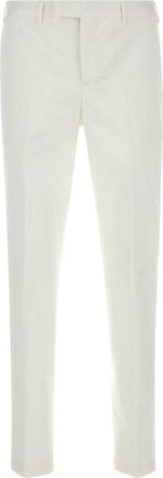 Pantaloni Torino White Stretch Cotton Pant