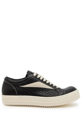Rick Owens Vintage Panelled Grained Leather Sneakers - Black - 44 (IT44 / UK10)