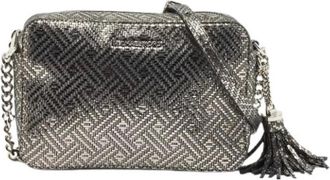 Michael Kors Pre-owned Cross Body Bags, female, Gray, Size: ONE SIZE Pre-owned Suede Crossbody Bag