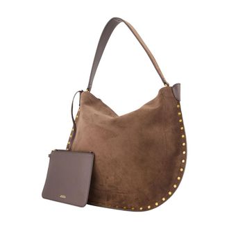 Isabel Marant Womens Oskan Shoulder Bag Brown Calfskin