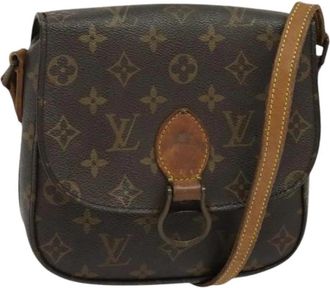 Louis Vuitton Tweedehands Canvas Louis Vuitton tassen - Dames - Vintage Schoudertas - Bruin - ONE Size - Vintage