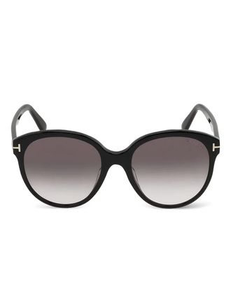 Tom Ford Eyewear Zonnebril met rond montuur - Zwart