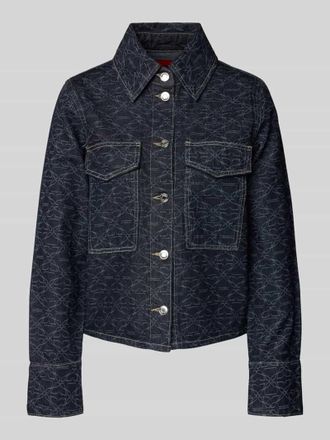 HUGO BOSS Jeansjacke mit Umlegekragen Modell Gadison in Dunkelblau, Gr&ouml;&szlig;e S