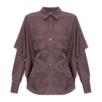 Maison Margiela Overhemden, Dames, Veelkleurig, S, Asymmetrisch gesneden shirt