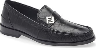 Fendi FF Metal Loafer in Nero at Nordstrom, Size 10Us
