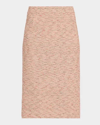 Misook Ribbon Tweed Knit Straight Skirt