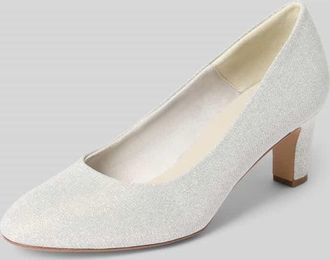 Tamaris Tamaris Pumps mit Kegelabsatz in Silber, Gr&ouml;&szlig;e 42