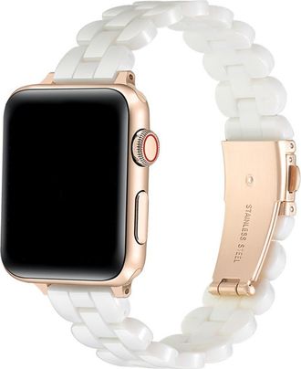 Posh Tech Elle Resin Link Band for Apple Watch in White at Nordstrom