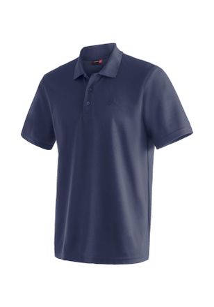 Maier Sports Funktionsshirt MAIER SPORTS Ulrich, Herren, Gr. S, blau, 100% Polyester, Rundhals, Shirts Funktionsshirt, Herren Poloshirt, kurzarm Freizeit-Shirt mit