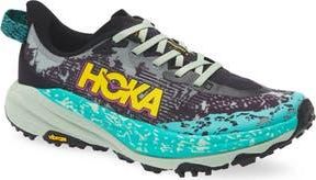 Hoka One One Speedgoat 6 Trail Running Shoe in Black /Aloe Vera at Nordstrom Rack, Size 10.5