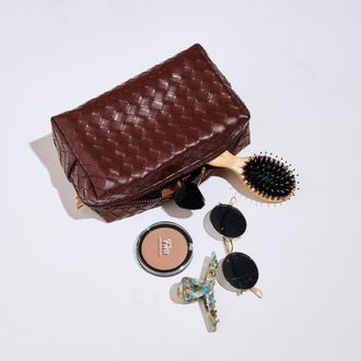 Urban Expression Weave & Wander Cosmetic & Travel Organizer Pouch in Chocolate at Nordstrom