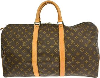 Louis Vuitton Pre-owned Weekend Bags, female, Brown, Size: ONE SIZE Pre-owned Vintage Monogram Keepall Duffle Bag