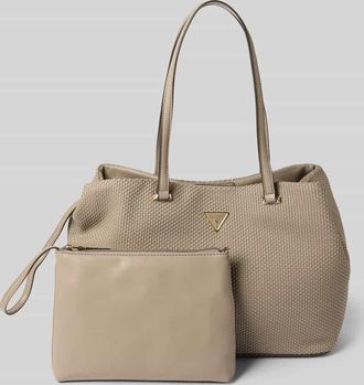 Guess Handtasche mit Label-Applikation Modell PHAEDRA in Taupe, Gr&ouml;&szlig;e 1