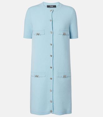 Versace Medusa wool and cashmere shirt dress