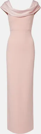 Solace London Adele satin-trimmed gown