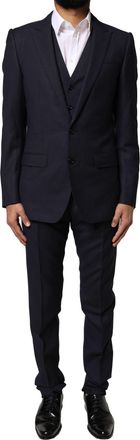 Dolce & Gabbana Black Fantasy MARTINI 3 Piece Formal Mens Suit