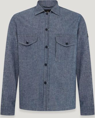 Belstaff Belstaff Cs60 Overshirt Mens Cotton Chambray Chambray Size 3XL