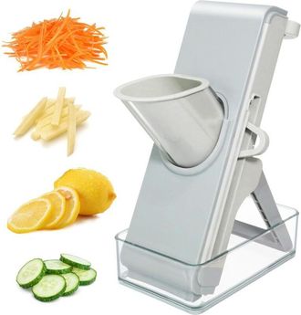 OEM Mandolina De Cocina, Cortador De Verduras Multifuncional, Cortador Manual De Verduras Con Recipiente, Rebanador De Verduras Plegable Para Cortar Papas