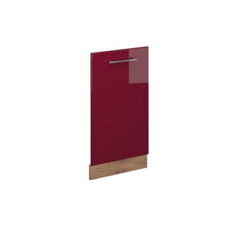 Vicco Panel Frontal Del Lavavajillas Fame-line, Rojo Burdeos Alto Brillo, 45 Cm Sin Encimera Vicco