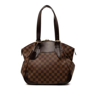 Louis Vuitton Brown Pvc Leather Handbag Tote Bag (Pre-Owned)