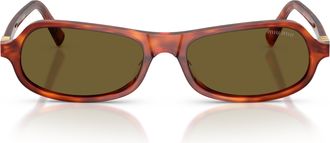 Miu Miu 0mu B10su Rectangular Tortoiseshell Sunglasses