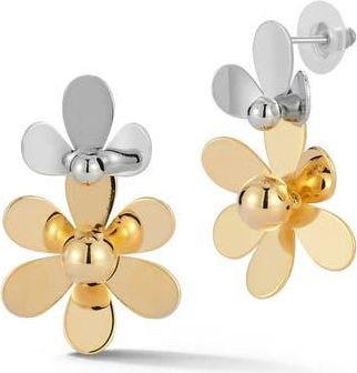 Sphera Milano Flower Drop Earrings in Gold/Silver at Nordstrom Rack