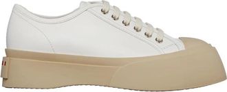 Marni Pelle Sneaker - Dames - Sneakers - Wit - 38 EU - Leer - Schoenen