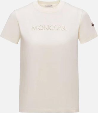 Moncler Womens Womens Branded T-Shirt Beige - Cream - Size: 10/8