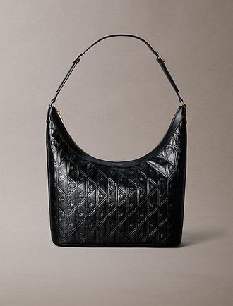 Calvin Klein Bolso De Hombro Con Logo De Emblema En Todo El Art&iacute;culo En Relieve