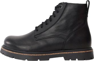 Birkenstock Highwood Lace Mid Regular Fit - Heren - Veterlaarzen - Zwart - 43 EU - Leer - Schoenen
