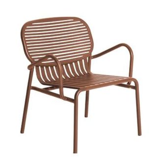PETITE FRITURE Stackable low armchair Week-end - Brown - Aluminium - Designer Studio BrichetZiegler